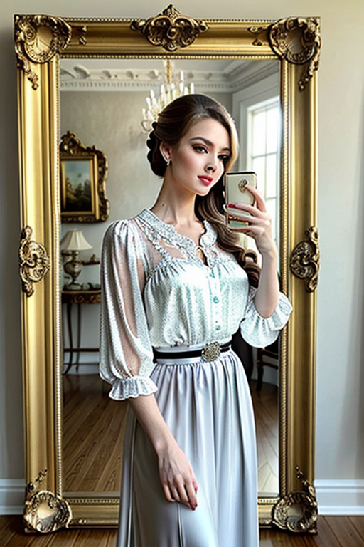 mirror photo poses girl