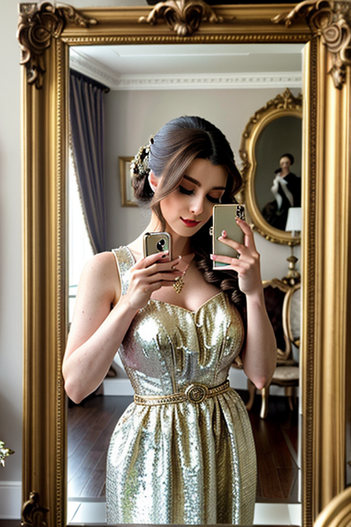 mirror photo poses girl